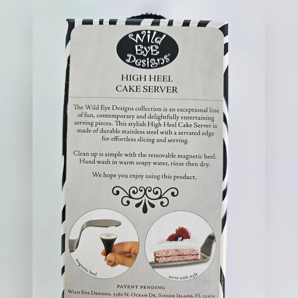 Wild Eye Designs High Heel Cake Server zebra